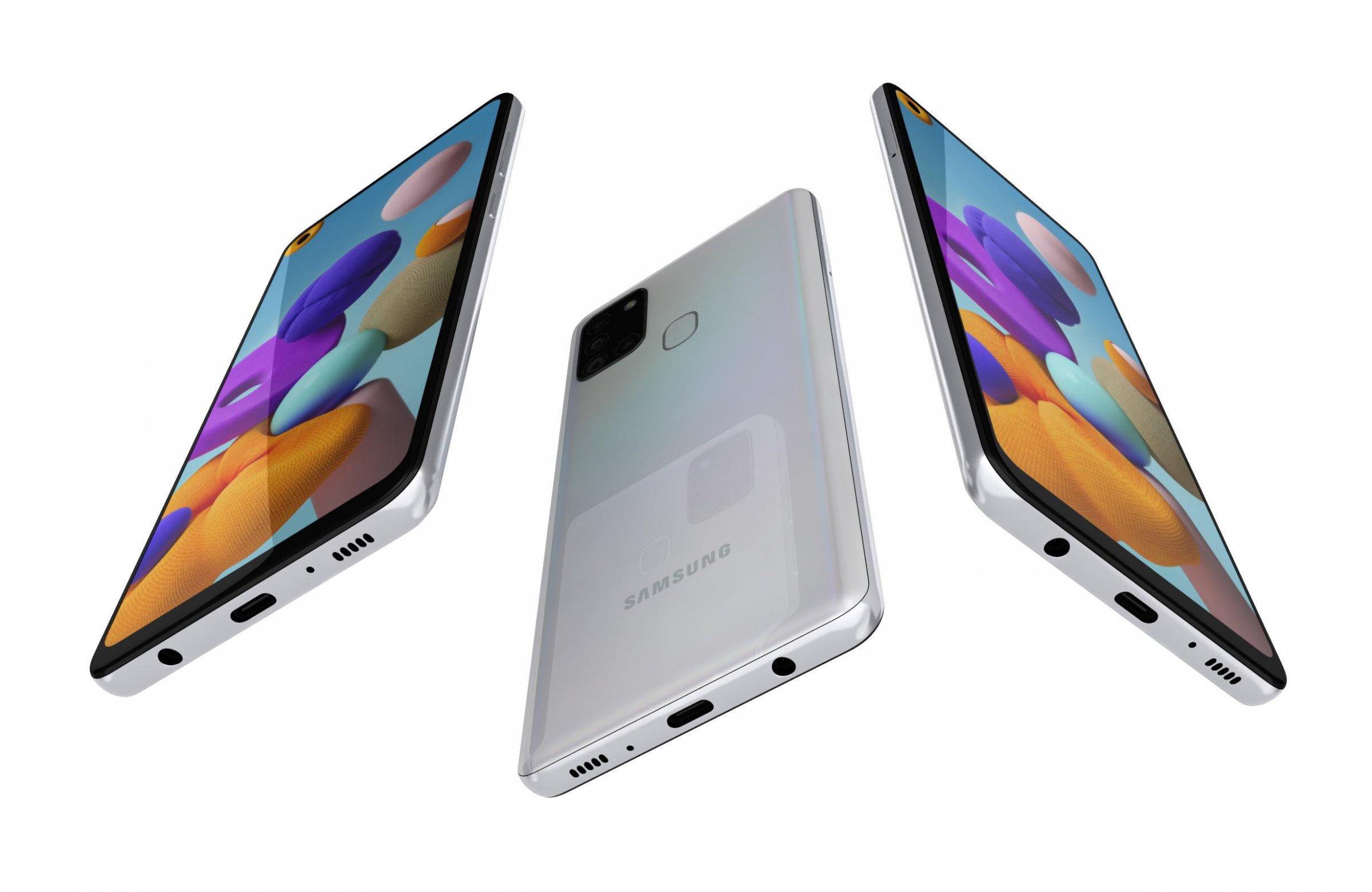 three samsung a21s