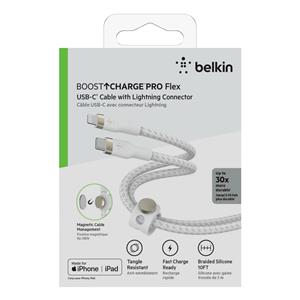 Belkin Flex Lightning/USB-C 15W 3m mfi. cert. white CAA011bt3MWH 7
