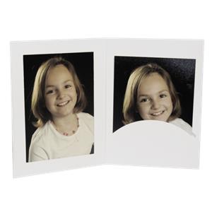 1x100 Daiber Portrait folders w. passepartout 13x18 white silk 2