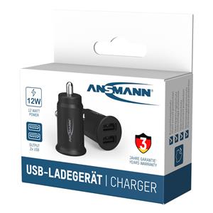 Ansmann In-Car Charger CC212 2xUSB 2400mA           1000-0030 7