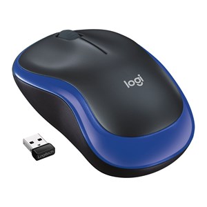 Logitech M185 – bežični miš, crno plavi