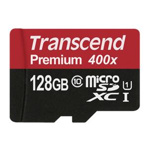 Transcend microSDXC 128GB Class 10 UHS-I 400x + SD Adapter