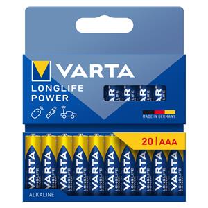 1x20 Varta Longlife Power Micro AAA LR 03            04903121720