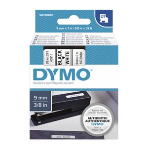 Dymo D1 9mm Black/White labels 40913