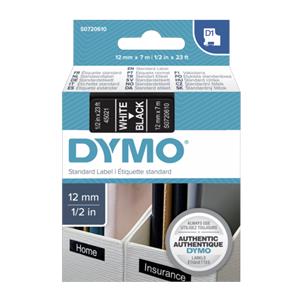 Dymo D1 12mm White/Black labels 45021