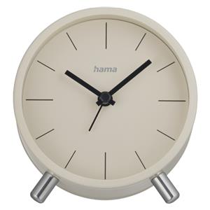 Hama Funkwecker Flores analog ohne Ticken, grau/beige   222229