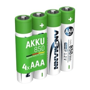 1x4 Ansmann NiMH Battery Micro AAA Type 850 800 mAh maxE