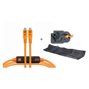 Tether Tools LeverLock&Cable Kit Optima 10G gerade orange 4,6m