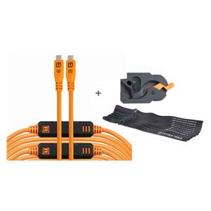 Tether Tools LeverLock&Cable Kit Optima 10G gerade orange 9,2m