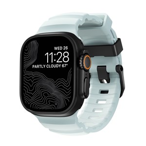 Nomad Rocky Point Band 46 /49mm Icy Blue Glow Connector Black