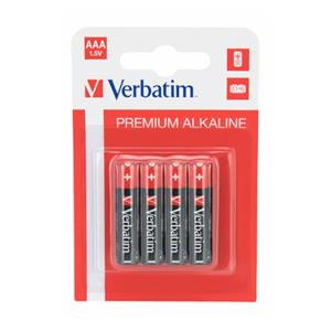 1x4 Verbatim Alkaline Battery Micro AAA LR 03