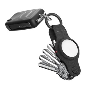 KeySmart AirTag Vegan Leather Case Air Black
