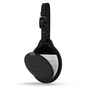 Satechi Vegan-Leather FindAll Luggage Tag Black
