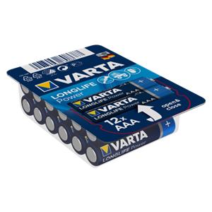 1x12 Varta Longlife Power AAA LR03 Ready-To-Sell Tray Big Box