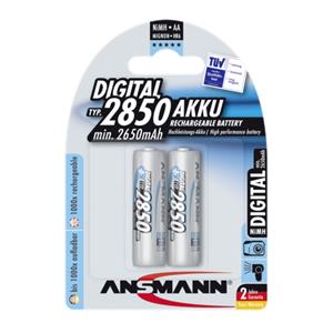 1x2 Ansmann NiMH rech. battery 2850 Mignon AA 2650 mAh DIGITAL