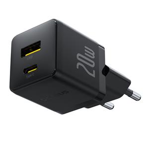 Baseus Palm USB und USB-C Ladegerät 20W EU Schwarz