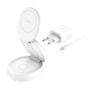 Belkin Boost Charge foldab.mag. 3-in-1 Charg. Qi2 wh. WIZ034kqWH