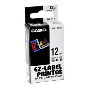 Casio XR-12 WE 12 mm black on white