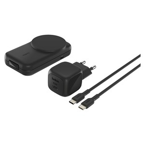 Belkin UltraCharge 25W Qi2 magn. 2-in-1 Lad.klappb.sw. WIZ038kqBK