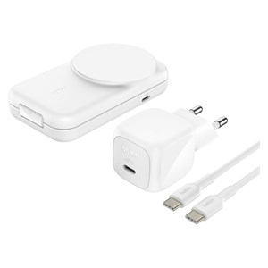 Belkin UltraCharge 25W Qi2 magn. 2-in-1 Lad.klappb.ws. WIZ038kqWH