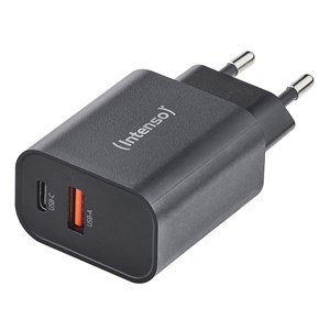 Intenso Power Adapter W30AC 1x USB-A 1x USB-C 30W  black