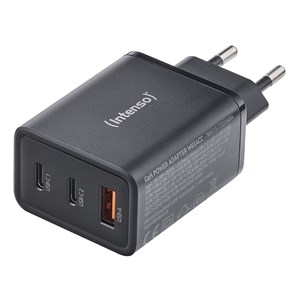 Intenso Power Adapter W65ACC GaN 2x USB-C 1x USB-A 65W schwarz