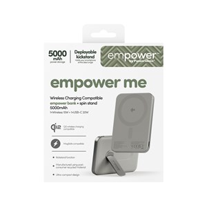 PanzerGlass empower Powerbank w. Spin Stand 5000mAh Titanium