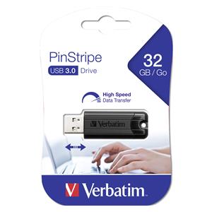 Verbatim Store n Go         32GB Pinstripe USB 3.0 black    49317
