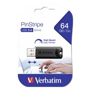 Verbatim Store n Go 64GB Pinstripe USB 3.0 black