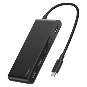 Belkin CONNECT USB-C 7-in-1 mit Dual USB-C Ports,schw.AVC023hqBK