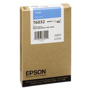 Epson ink cartridge cyan T 603 220 ml T 6032