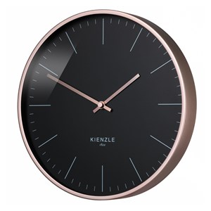 KIENZLE DCF Funk-Wanduhr rose gold /schwarz, 25 cm