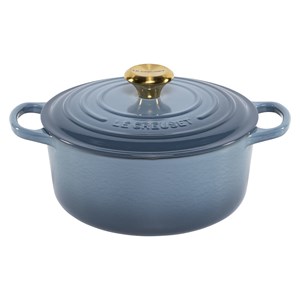Le Creuset Signature Bräter rund 24 cm chambray