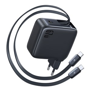 Baseus EnerCore CJ21 Charger Retractable 3C 67W EU, Black