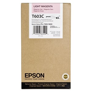 Epson ink cartridge light magenta T 603 220 ml  T 603C