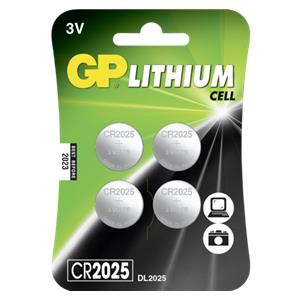 1x4 GP CR2025 3V Lithium Cell