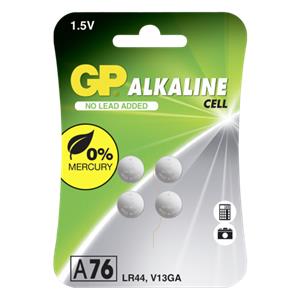 1x4 GP Alkaline LR44 A76