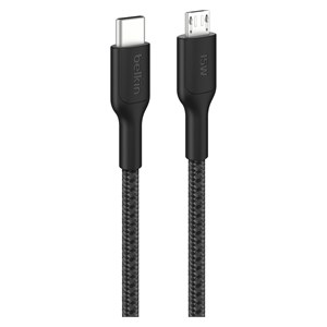 Belkin USB-C /Micro-USB Kabel 1m geflochten, schwarz CAB026hq1MBK