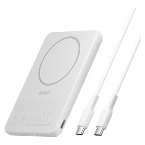 Belkin BoostCharge Slim 5000mAh mag.Powerb. 7,5W weiß BPD010hqWH