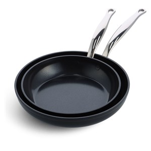 GreenPan Barcelona Pro 2Tlg Bratfpfanneset 24+28cm Schwarz