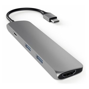 Satechi Type-C USB Passthrough HDMI Hub space gray