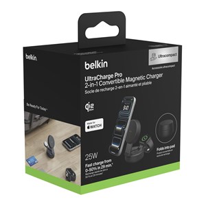 Belkin UltraCharge 25W Qi2 magn. 2-in-1 Lad.dunkelgrau WIZ043kqCH