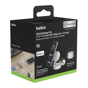 Belkin UltraCharge 25W Qi2 magn. 2-in-1 Lad.verst.sand WIZ043kqSD
