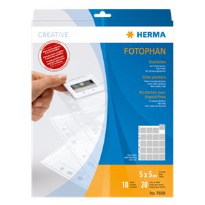 Herma Slide Pockets 5x5 10 sheets clear/matt 7698