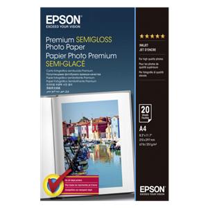 Epson Premium Semigloss Photo A 4, 251 g, 20 Sheets S 041332