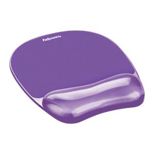 Fellowes Crystal Gel Mouse Gel Wrist Support purple