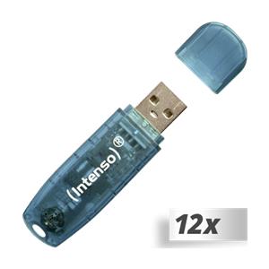 12x1 Intenso Rainbow Line 4GB USB Stick 2.0