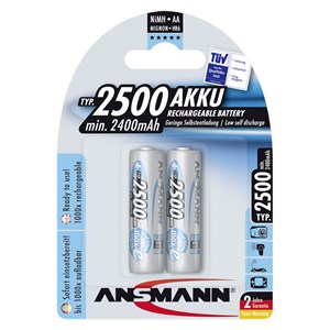 1x2 Ansmann maxE NiMH rech.bat. 2500 Mignon AA 2400 mAh