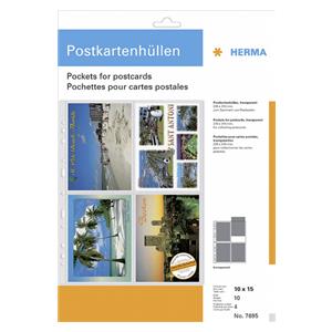 Herma Postcard Pockets     10x15 10x4 Sheets transparent 7695