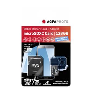 gfaPhoto MicroSDXC UHS I 128GB Prof. High Speed U3 / V30 / A1
